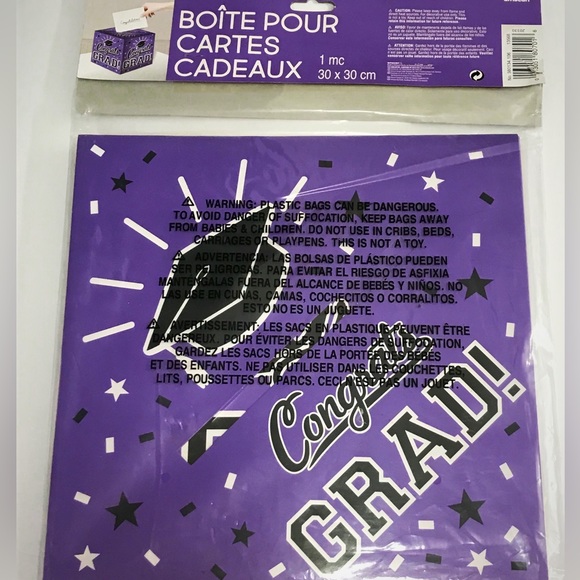 NIP CONGRATS GRAD Cardholder Box 12" x 12" x 12" Graduation Party Card $ Holder - Picture 3 of 5